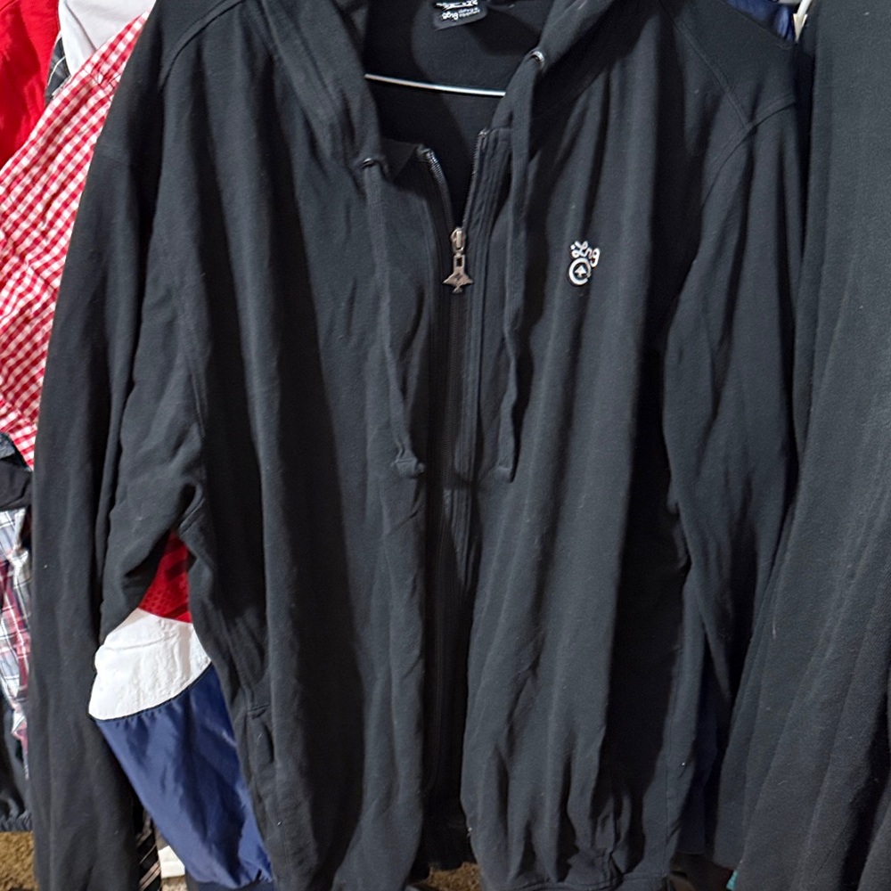 LRG Black Zip-Up Sweater for Men